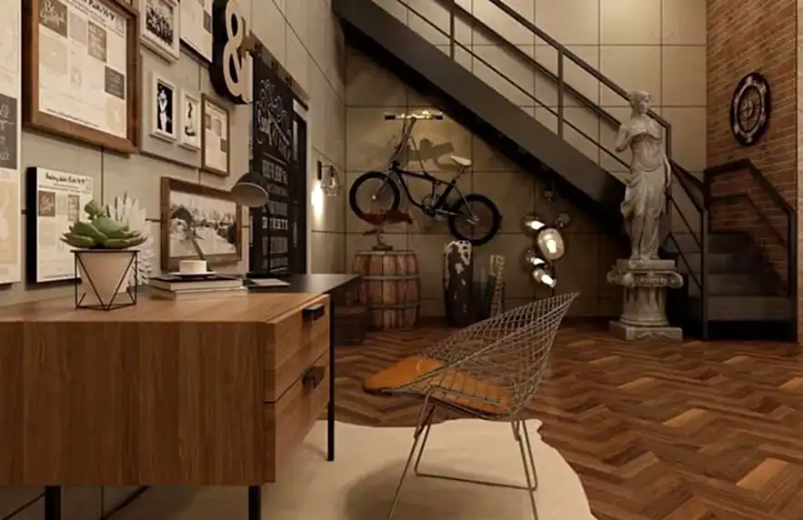 Industrial home office decor
