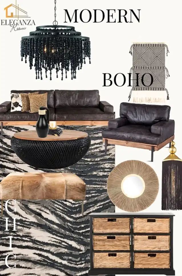 Modern Boho Chic Living Room