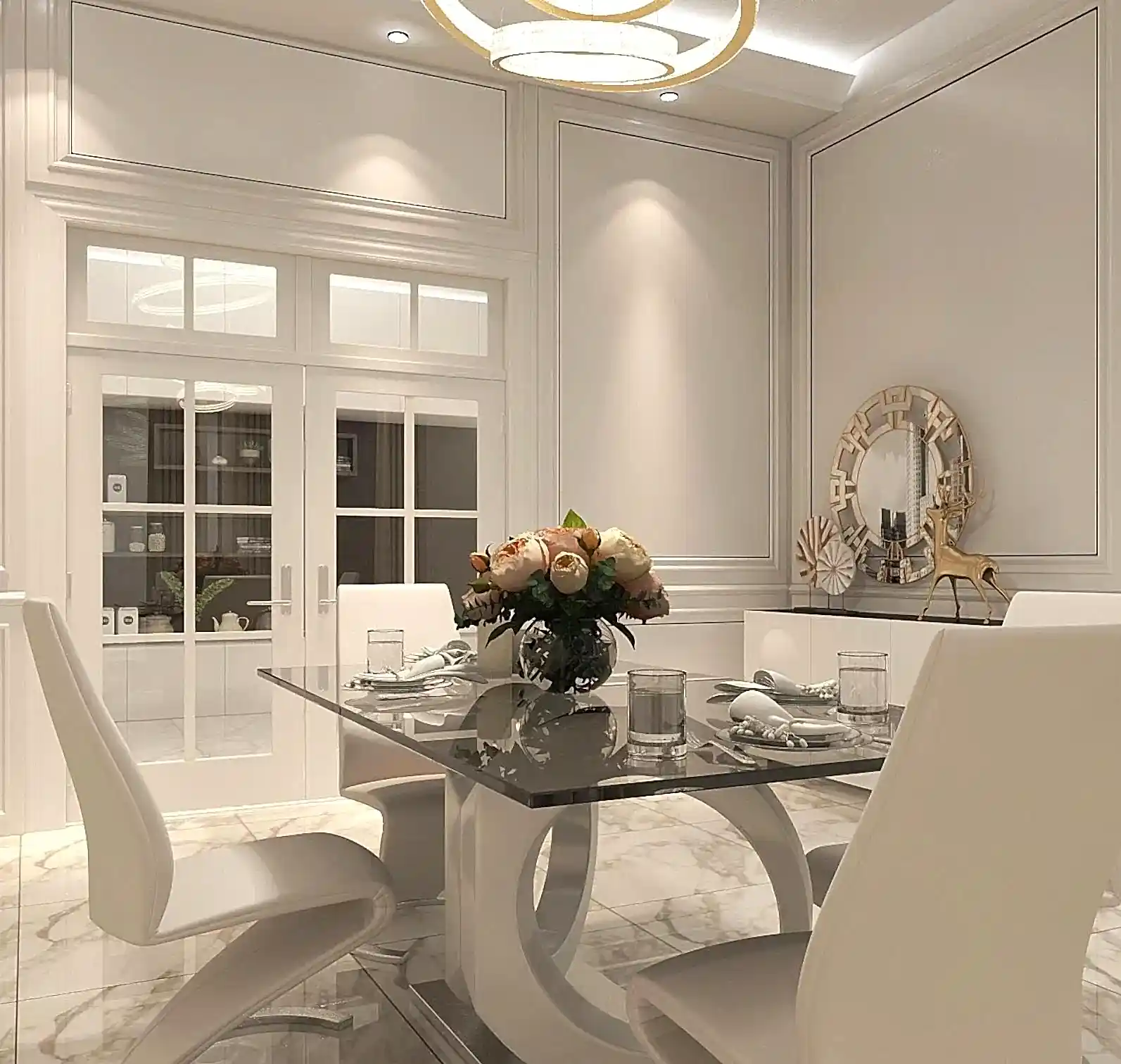 Modern Villa Dining Right View