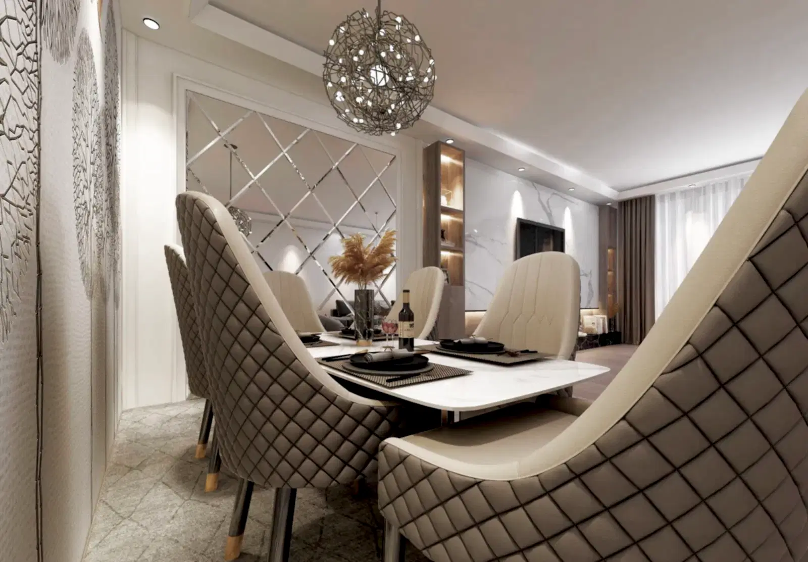 Trendy dining room decor
