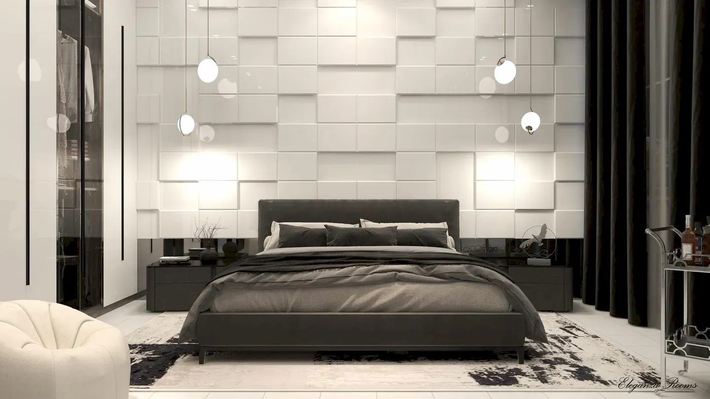 modern master bedroom