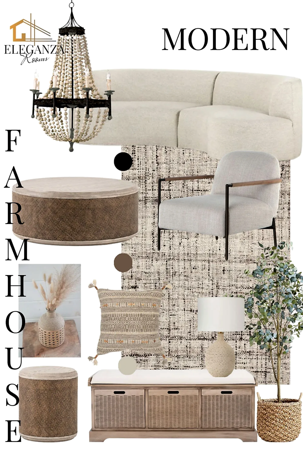 modern farmhouse living room