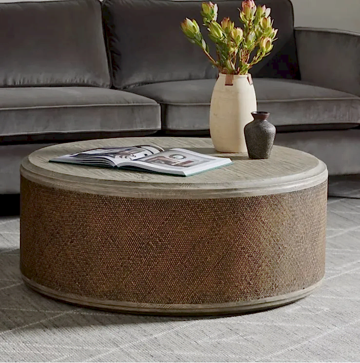 modern farmhouse round coffee table