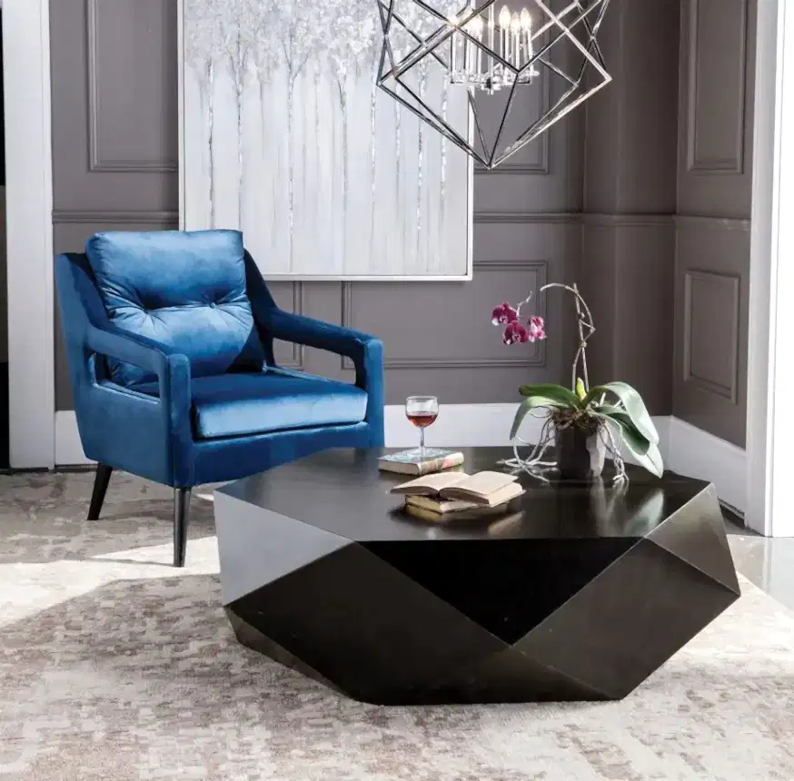 Black Coffee Table. Coffee Table Size
