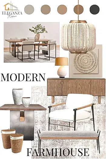 modern farmhouse dining room