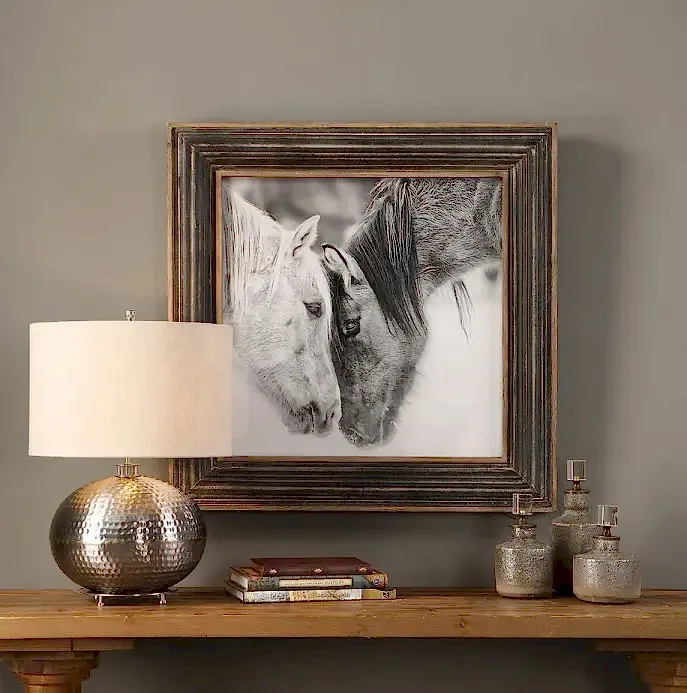 Black and White Horse Print