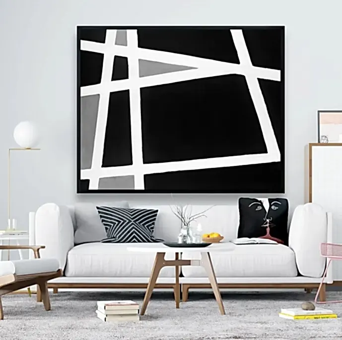 Black and White Abstract Art