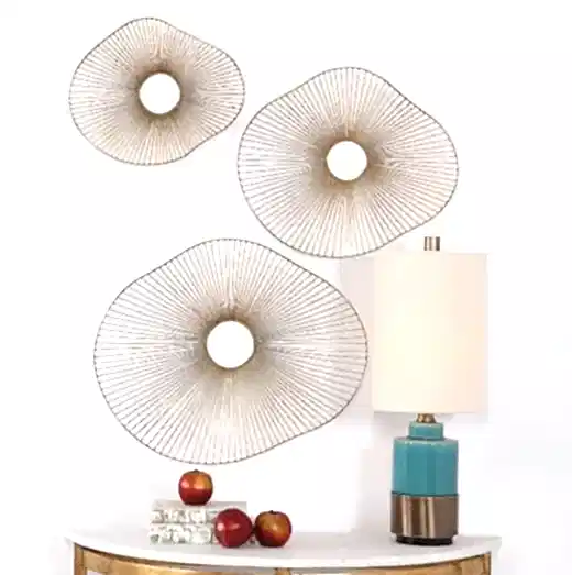 Gold metal wall art