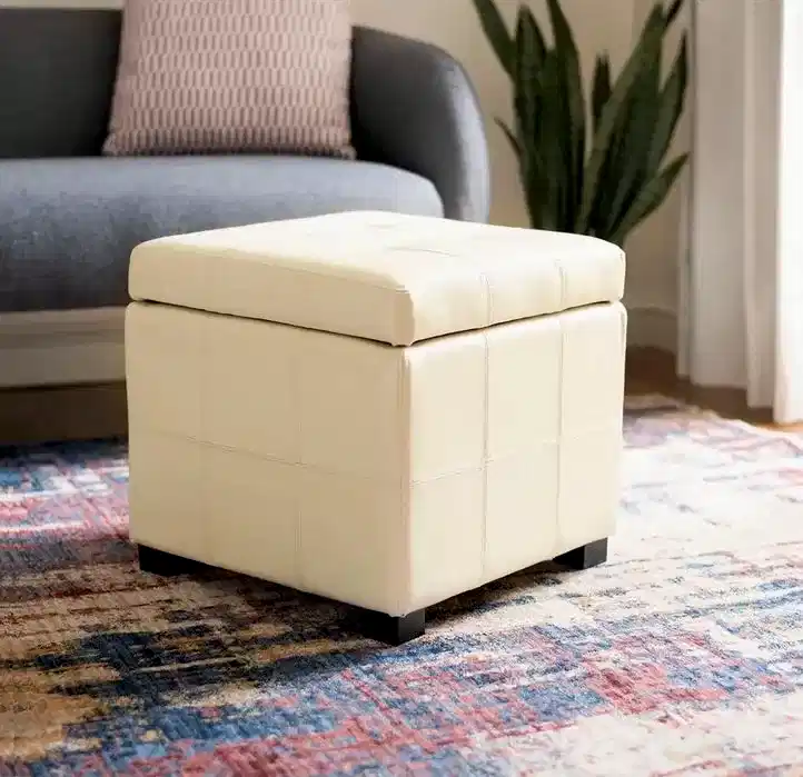 Cream Ottoman