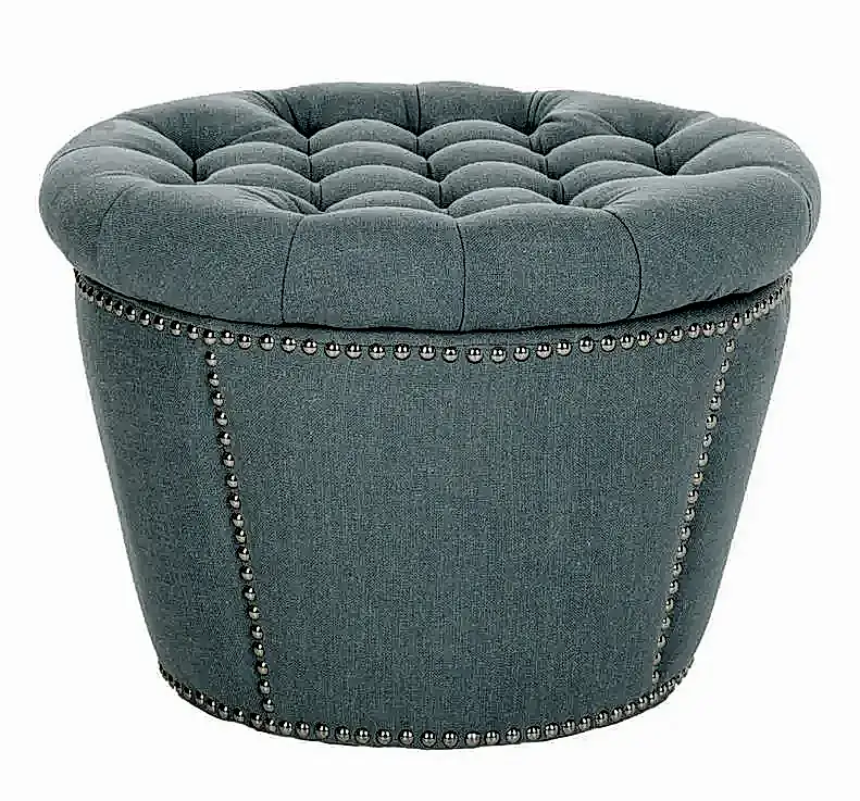 sky blue ottoman