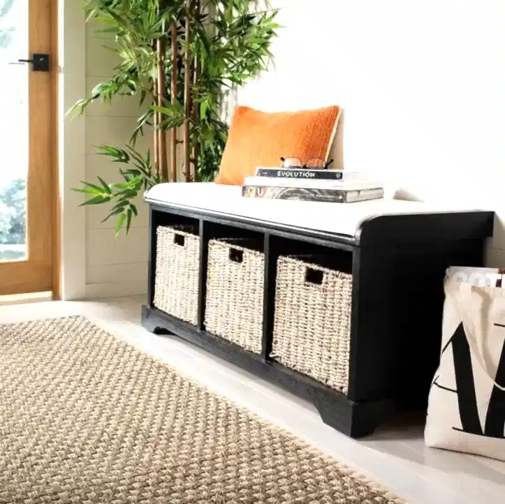 Wicker Storage Bench