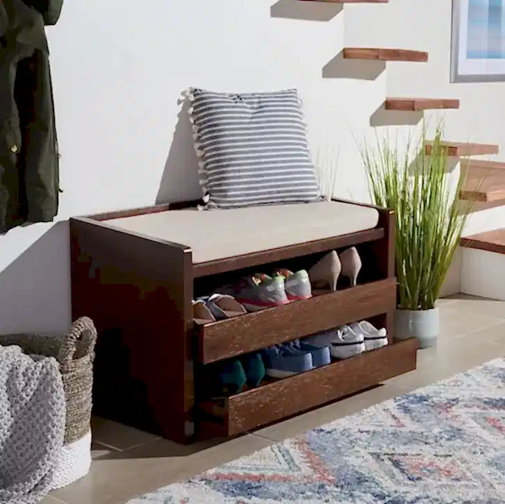Wood Storage Bench