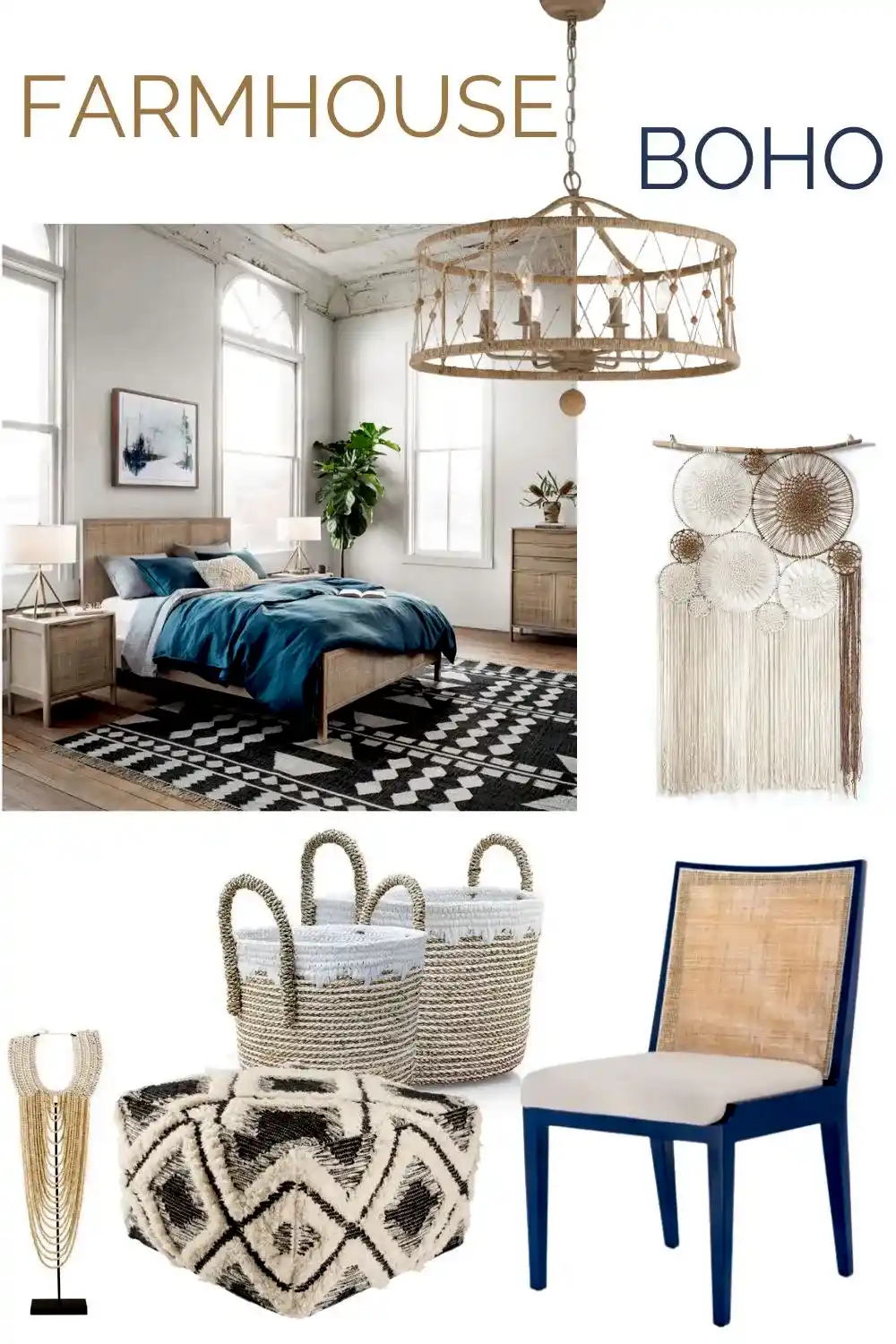 farmhouse boho bedroom