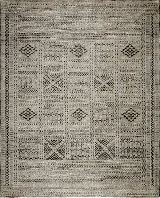 Hand-Knotted Wool Rug
