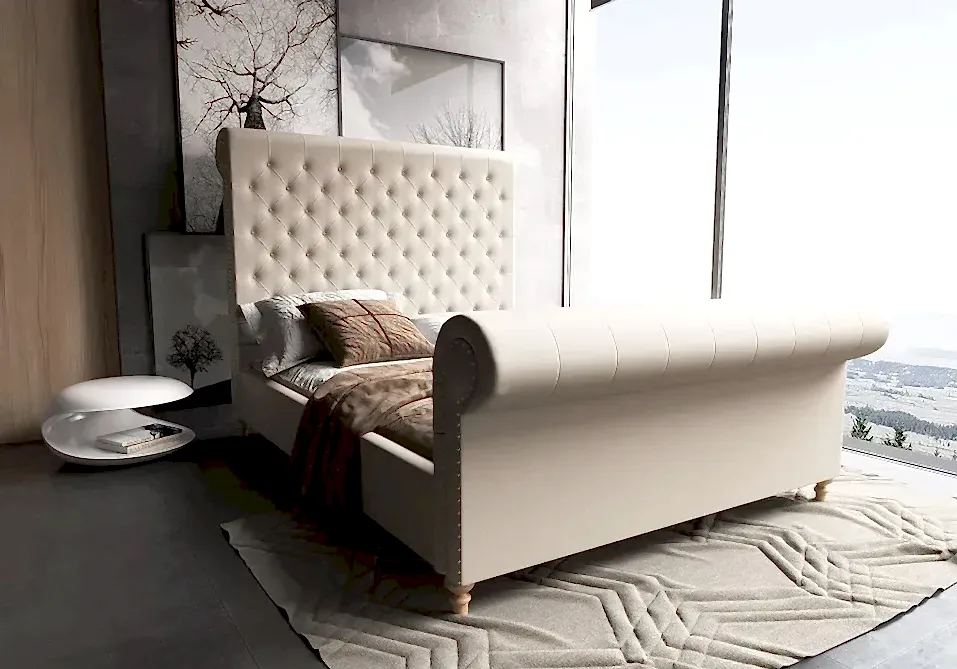 Classic Empire Cream Queen Bed