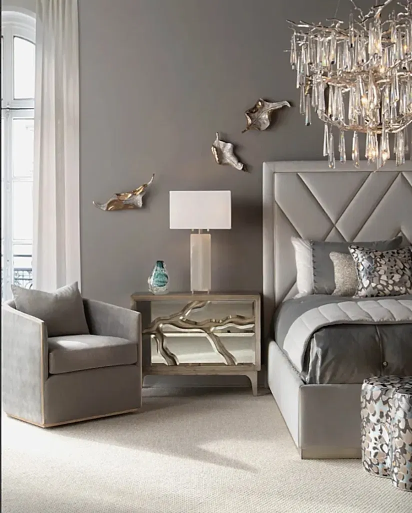 Silver Night Table