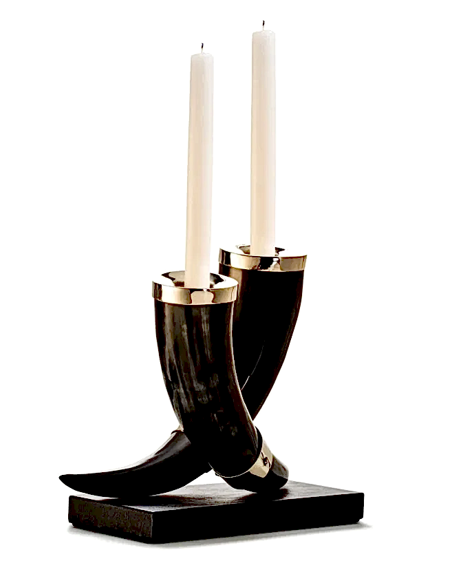 Bull Horn Candle Holder