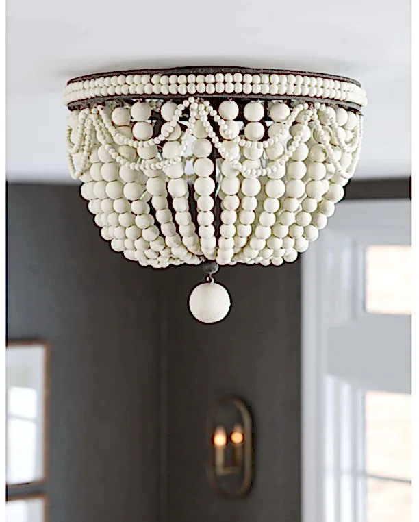 Beaded flush Mount Light