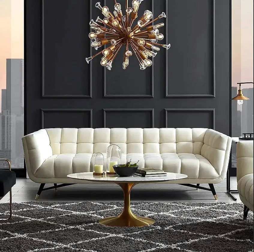 Mid Century Modern Velvet Sofa