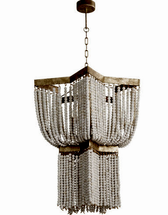Wooden Beaded Pendant Light