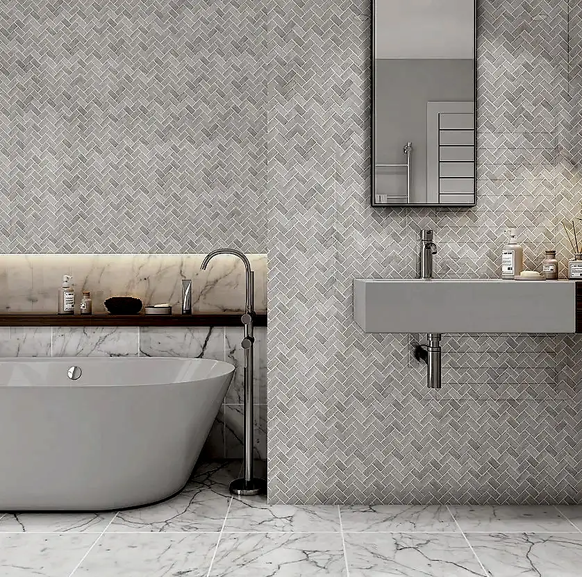 white Italian Carrara marble