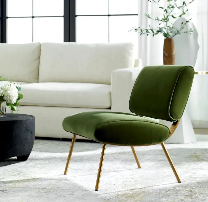 Green Velvet Chair 