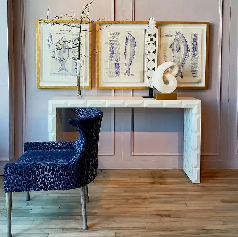 Cream Console Table