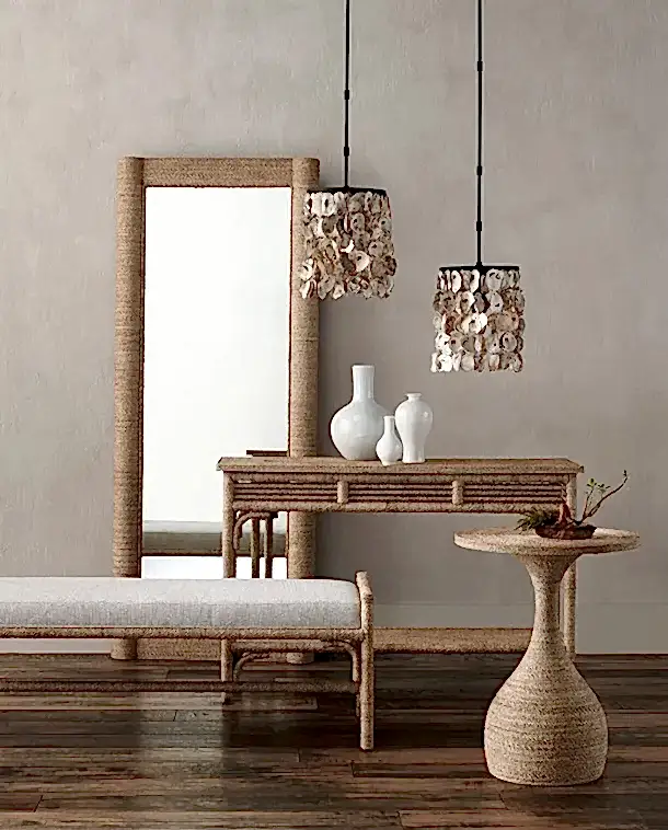 Wicker Console Table