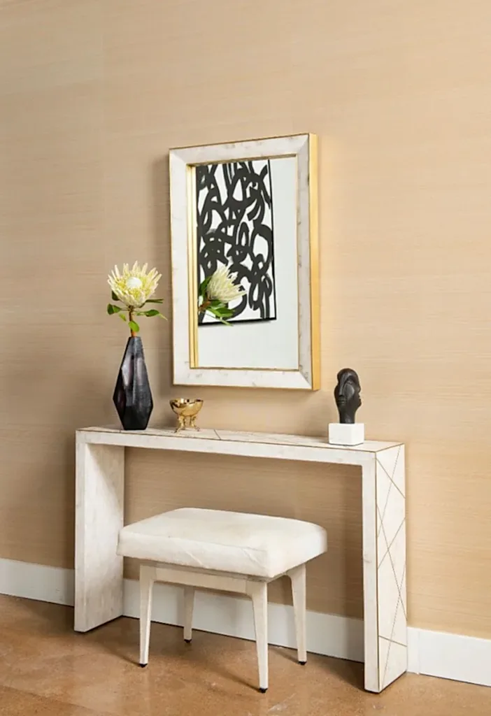 White Marble Console Table