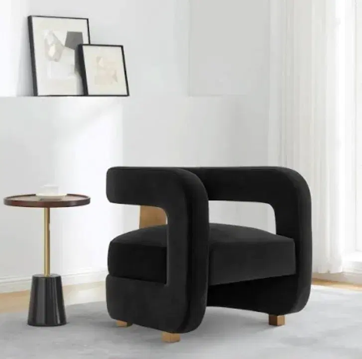 Black Velvet Chair