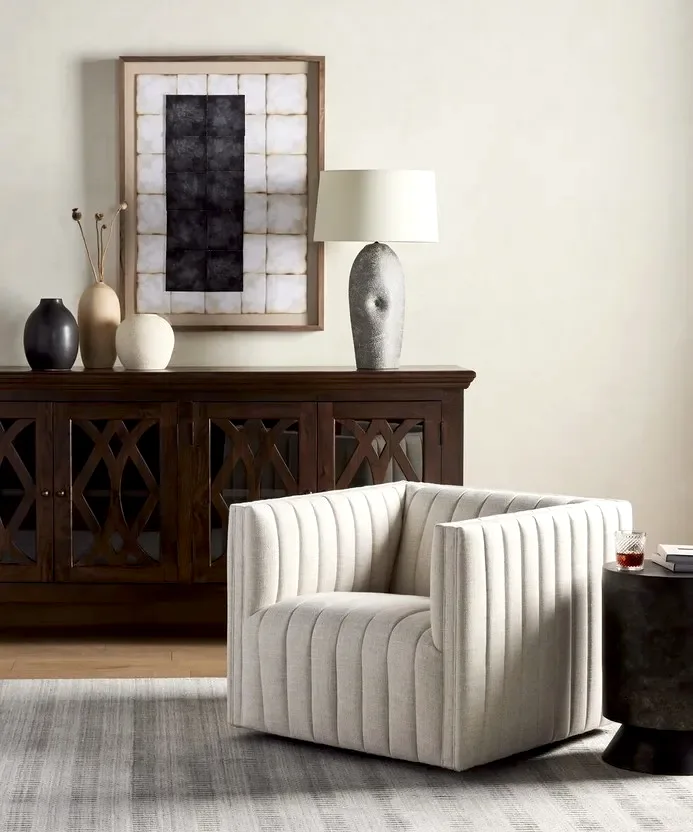 Performance Fabric Swivel Chair