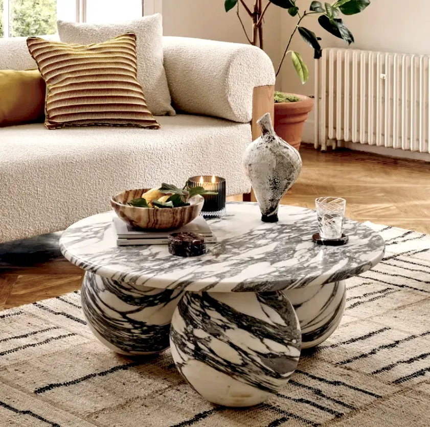 Arabescato Marble Coffee Table