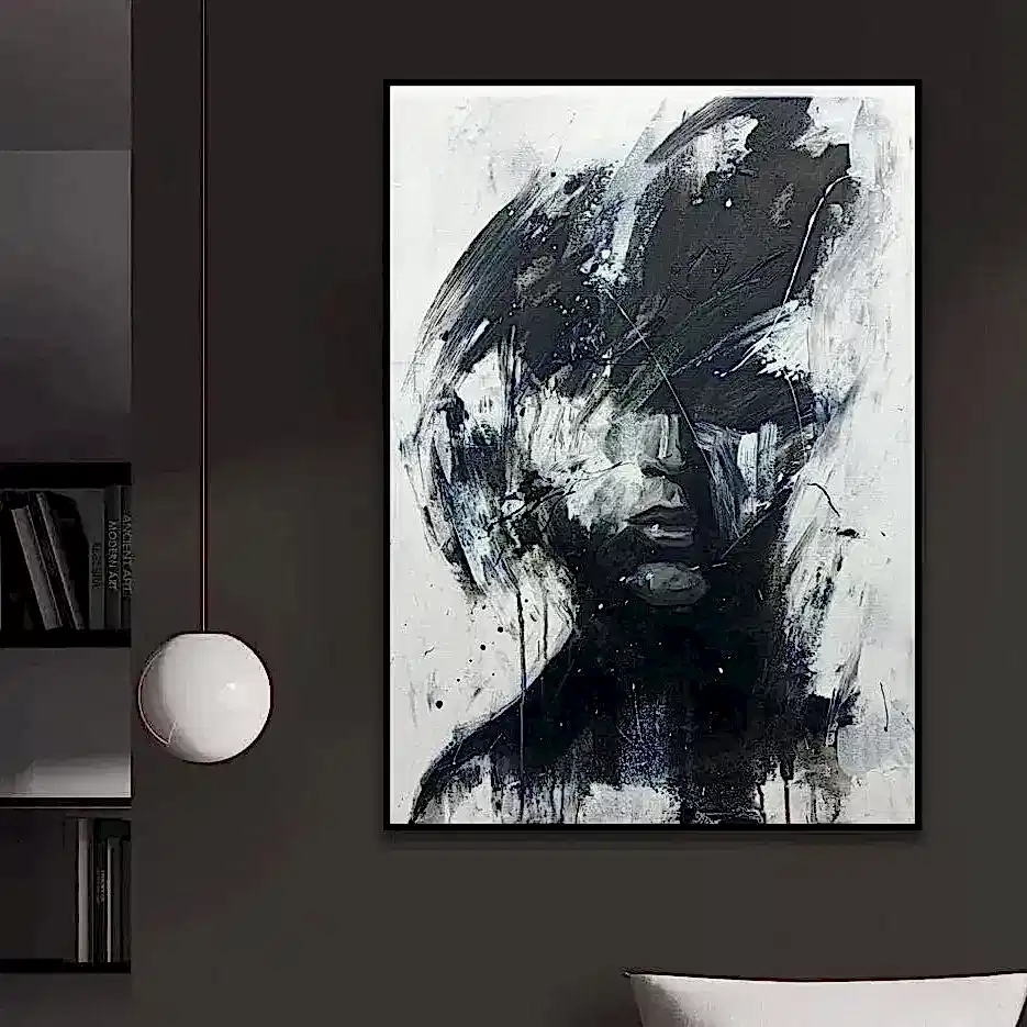 Black and White Abstract Art