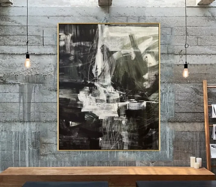 Black and White Abstract Art